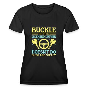 Driving License Passed New Driver Permit Driving S - Women's Functional T-Shirt - black - Front - AI Model Female 172 light (172cm)