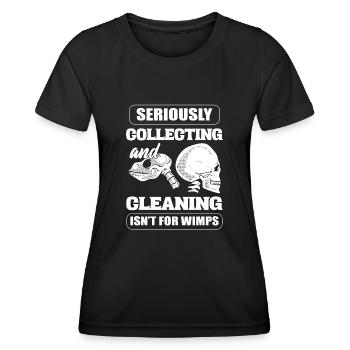 Ernsthaftes Sammeln und Reinigen ist nichts für - Frauen Funktions-T-Shirt - Schwarz - Vorne - AI Model Female 172 light (172cm)