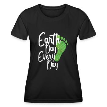 Tag der Erde: Alltägliches Umweltbewusstsein - Frauen Funktions-T-Shirt - Schwarz - Vorne - AI Model Female 172 light (172cm)