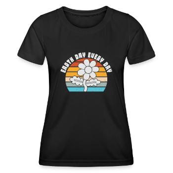 Tag der Erde: Alltägliches Umweltbewusstsein - Frauen Funktions-T-Shirt - Schwarz - Vorne - AI Model Female 172 light (172cm)