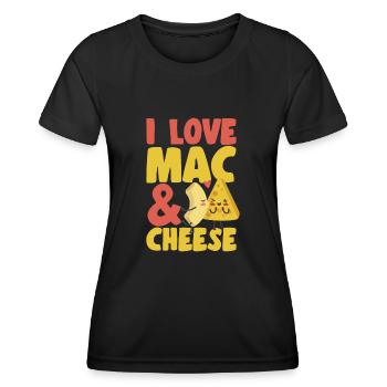 Macaroni Cheese Lover Mac And Cheese - Women's Functional T-Shirt - black - Front - AI Model Female 172 light (172cm)
