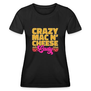 Makkaroni Käse Liebhaber Mac And Cheese - Frauen Funktions-T-Shirt - Schwarz - Vorne - AI Model Female 172 light (172cm)
