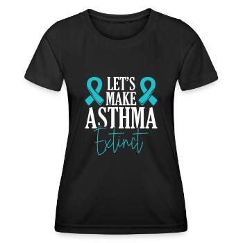 Lasst Uns Asthma Ausrotten Asthmakrieger - Frauen Funktions-T-Shirt - Schwarz - Vorne - AI Model Female 172 light (172cm)