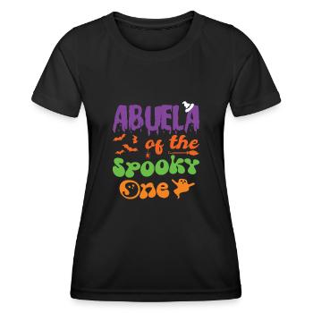 Abuela Of The Spooky One Halloween 1st Birthday - Frauen Funktions-T-Shirt - Schwarz - Vorne - AI Model Female 172 light (172cm)