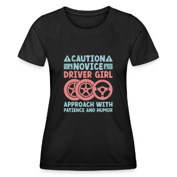 Driving License Passed New Driver Permit Driving S - Women's Functional T-Shirt - black - Front - AI Model Female 172 light (172cm)