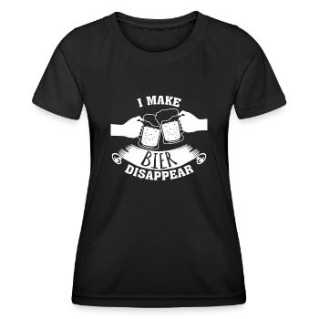 Bière Bière Buveur Party Alcool Brasseur de bière - T-shirt sport Femme - noir - Devant - AI Model Female 172 light (172cm)