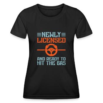 Führerschein bestanden Neuer Führerschein Fahren S - Frauen Funktions-T-Shirt - Schwarz - Vorne - AI Model Female 172 light (172cm)
