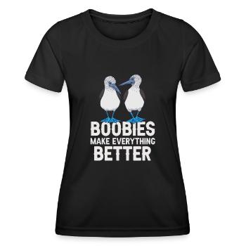 Blue-footed Booby Seabird Blue-footed Booby Seabird - Women's Functional T-Shirt - black - Front - AI Model Female 172 light (172cm)