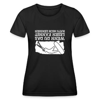 Kitesurfer Kitesurfen Kiteboarder - Frauen Funktions-T-Shirt - Schwarz - Vorne - AI Model Female 172 light (172cm)