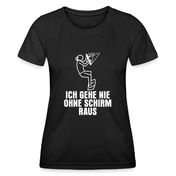 Kitesurfer Spruch Kitesurfen Kiteboarder - Frauen Funktions-T-Shirt - Schwarz - Vorne - AI Model Female 172 light (172cm)