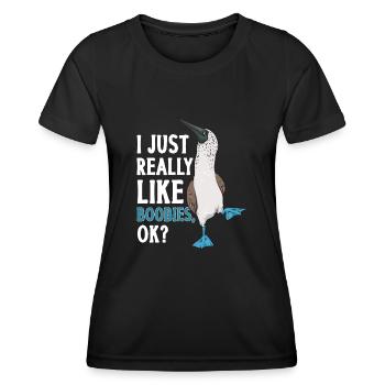 Blue-footed Booby Seabird Blue-footed Booby Seabird - Women's Functional T-Shirt - black - Front - AI Model Female 172 light (172cm)