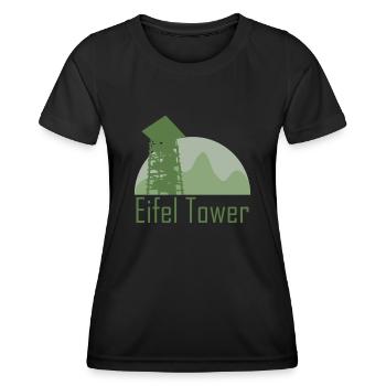 Eifel Wandern Eifeler Eifler - Frauen Funktions-T-Shirt - Schwarz - Vorne - AI Model Female 172 light (172cm)