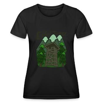 Aussichtsturm Eifel Eifeler Eifler - Frauen Funktions-T-Shirt - Schwarz - Vorne - AI Model Female 172 light (172cm)