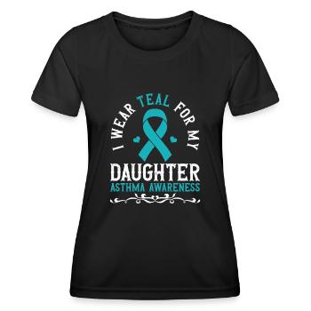 Ich Trage Teal Für Meine Tochter Unterstützung - Frauen Funktions-T-Shirt - Schwarz - Vorne - AI Model Female 172 light (172cm)