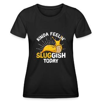 Banana Snail Snail - Women's Functional T-Shirt - black - Front - AI Model Female 172 light (172cm)