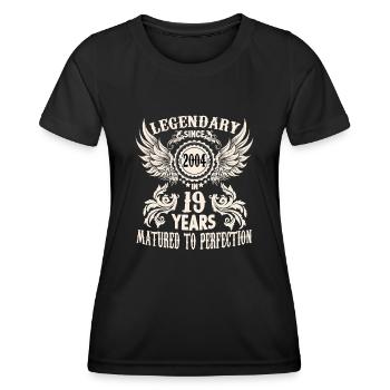 Funny birthday shirt for 19 year old saying - Frauen Funktions-T-Shirt - Schwarz - Vorne - AI Model Female 172 light (172cm)