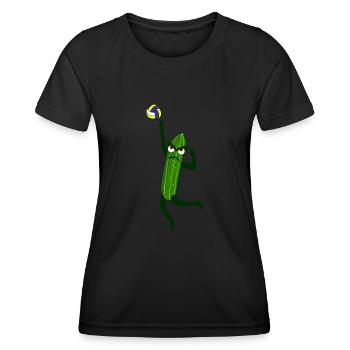 Gurke Beach Volleyball Gurken - Frauen Funktions-T-Shirt - Schwarz - Vorne - AI Model Female 172 light (172cm)