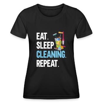 Domestic help, cleaner, housekeeper - Women's Functional T-Shirt - black - Front - AI Model Female 172 light (172cm)