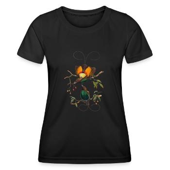 Lustiger Vogelbeobachter Vogelbeobachtung - Frauen Funktions-T-Shirt - Schwarz - Vorne - AI Model Female 172 light (172cm)