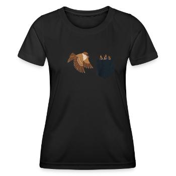 Funny Bird Watcher Birding Watching - Women's Functional T-Shirt - black - Front - AI Model Female 172 light (172cm)