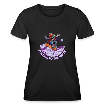 Skateboard Skater Ramp Skating Skating Funny - T-shirt sport Femme - noir - Devant - AI Model Female 172 light (172cm)