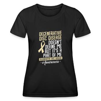 Ddd Fighter Degenerative Disc Disease - Women's Functional T-Shirt - black - Front - AI Model Female 172 light (172cm)