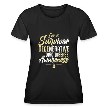 I'm a survivor month of awareness - Women's Functional T-Shirt - black - Front - AI Model Female 172 light (172cm)