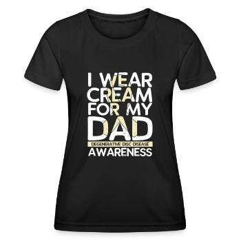 I wear cream for my father - consciousness - Women's Functional T-Shirt - black - Front - AI Model Female 172 light (172cm)