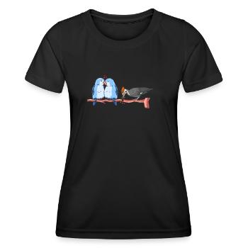 Funny Bird Watcher Birding Watching - Women's Functional T-Shirt - black - Front - AI Model Female 172 light (172cm)
