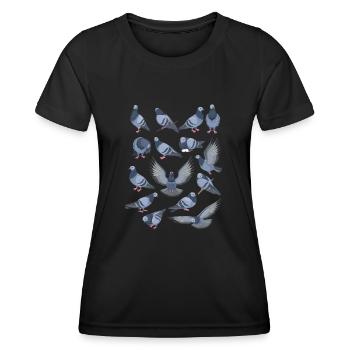 Funny Bird Watcher Birding Watching - Women's Functional T-Shirt - black - Front - AI Model Female 172 light (172cm)