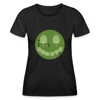 Beer Smile Beer Brewer Hops - Women's Functional T-Shirt - black - Front - AI Model Female 172 light (172cm)