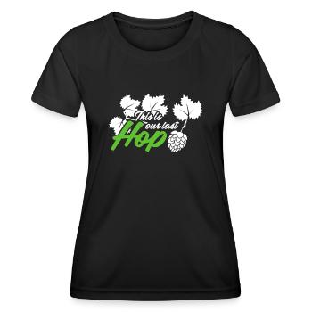 Hopfen Bier Witz Hobbybrauer Bierbrauer - Frauen Funktions-T-Shirt - Schwarz - Vorne - AI Model Female 172 light (172cm)