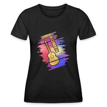 Guitar for Adrien Guitar Guitar Playing - Women's Functional T-Shirt - black - Front - AI Model Female 172 light (172cm)