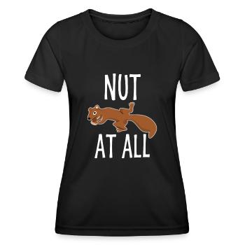 Eichhörnchen mit Nuss - Frauen Funktions-T-Shirt - Schwarz - Vorne - AI Model Female 172 light (172cm)