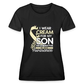 I wear cream for my son - awareness of - Women's Functional T-Shirt - black - Front - AI Model Female 172 light (172cm)