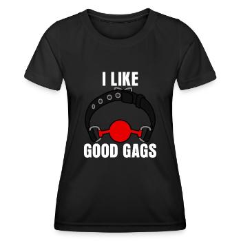 Blague BDSM - T-shirt sport Femme - noir - Devant - AI Model Female 172 light (172cm)