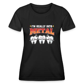 Ich bin wirklich in Metall Kieferorthopäden - Frauen Funktions-T-Shirt - Schwarz - Vorne - AI Model Female 172 light (172cm)