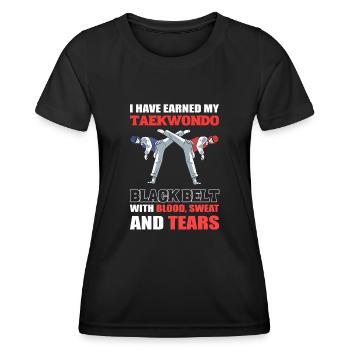 Taekwondo Martial Arts Ich habe meinen - Frauen Funktions-T-Shirt - Schwarz - Vorne - AI Model Female 172 light (172cm)