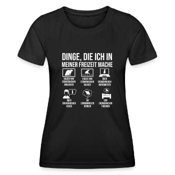 Erdmännchen - Frauen Funktions-T-Shirt - Schwarz - Vorne - AI Model Female 172 light (172cm)