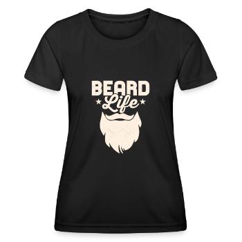 Beard Life Facial Hair Bearded Man - Women's Functional T-Shirt - black - Front - AI Model Female 172 light (172cm)