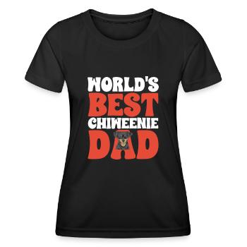 Chiweenie Chien - T-shirt sport Femme - noir - Devant - AI Model Female 172 light (172cm)