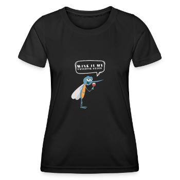 Dégustation de vin - Le vin est ma couleur préférée - T-shirt sport Femme - noir - Devant - AI Model Female 172 light (172cm)