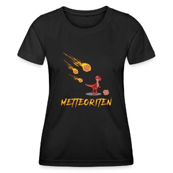 Hackfleisch Mettfleisch Mettbrötchen - Frauen Funktions-T-Shirt - Schwarz - Vorne - AI Model Female 172 light (172cm)