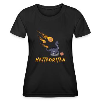 Mettbällchen Mettbrötchen Hackfleisch - Frauen Funktions-T-Shirt - Schwarz - Vorne - AI Model Female 172 light (172cm)