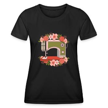 Couturière Machine à coudre faite à la main Cadeau Coudre - T-shirt sport Femme - noir - Devant - AI Model Female 172 light (172cm)