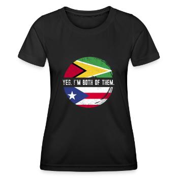 Guyana Flag Guyanais Guyanais - T-shirt sport Femme - noir - Devant - AI Model Female 172 light (172cm)