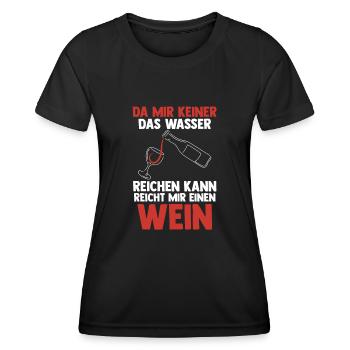 Da mir keiner das Wasser reichen kann reicht mir e - Frauen Funktions-T-Shirt - Schwarz - Vorne - AI Model Female 172 light (172cm)