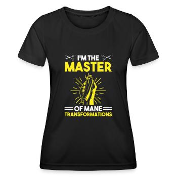 Coiffeur Coiffeur Coiffeur Coiffure Coiffure - T-shirt sport Femme - noir - Devant - AI Model Female 172 light (172cm)