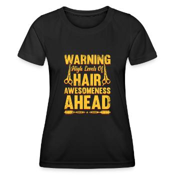 Coiffeur Coiffeur Coiffeur Coiffure Coiffure - T-shirt sport Femme - noir - Devant - AI Model Female 172 light (172cm)