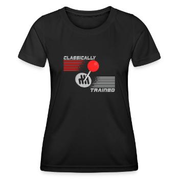 Transmission manuelle Changement de vitesse Transmission manuelle - T-shirt sport Femme - noir - Devant - AI Model Female 172 light (172cm)